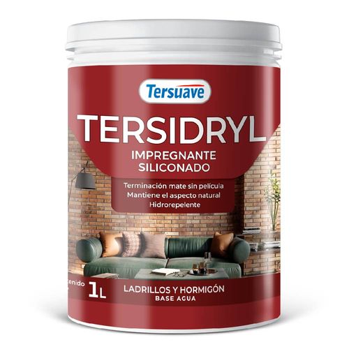 Tersidryl Impregnante Siliconado Ladrillos y Hormigón Base Agua Mate 1L Transparente