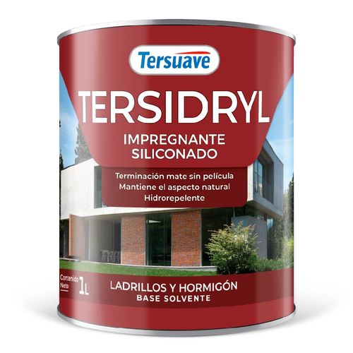Tersidryl Impregnante Siliconado Ladrillos y Hormigón Base Solvente Mate 1L Transparente