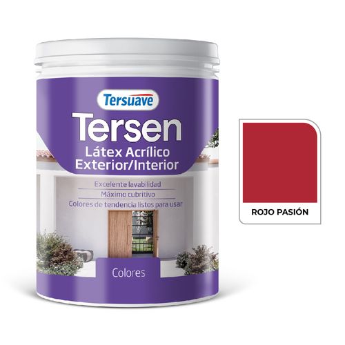 Latex Interior Tersen Mate 1L Rojo Pasion