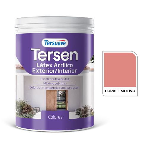 Latex Interior Tersen Mate 1L Coral Emotivo