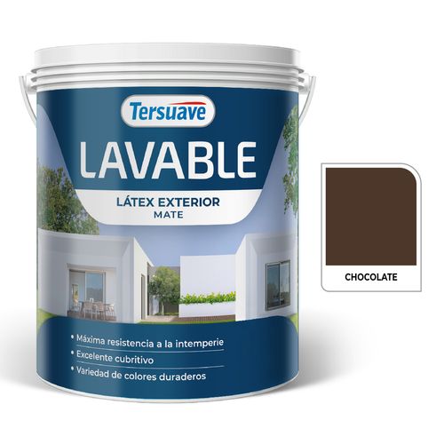 Latex Exterior Lavable Mate 4L Chocolate