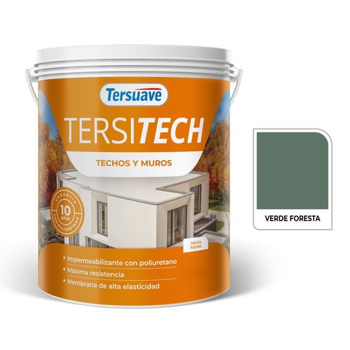 Tersitech Techos y Muros Poliuretano  4Kg Verde Fore