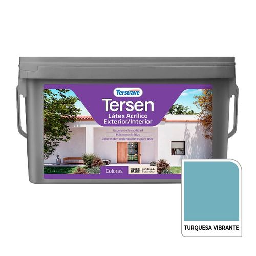 Latex Interior Tersen Mate 4L Turquesa Vibrante