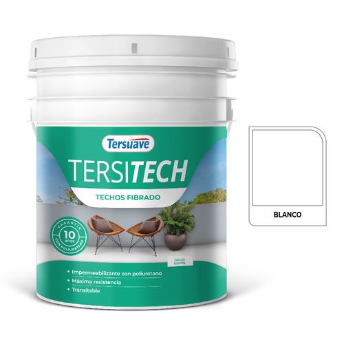 Membrana Fibrado Tersitech Techos Blanco 10Kg Tersuave
