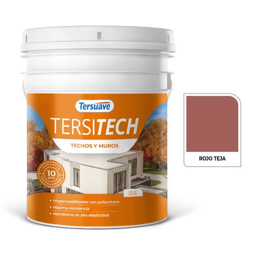 Tersitech Techos y Muros Poliuretano 10Kg Rojo Tej