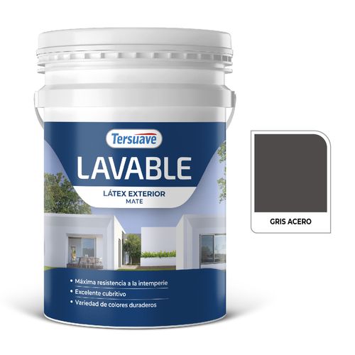 Latex Exterior Lavable Mate 20L Gris Acero