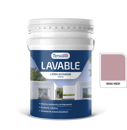 Latex Exterior Lavable Mate 20L Rosa Viejo