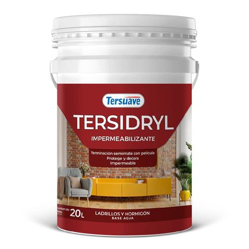 Tersidryl Impermeabilizante Ladrillos y Hormigón Base Agua Semimate 20L Transparente