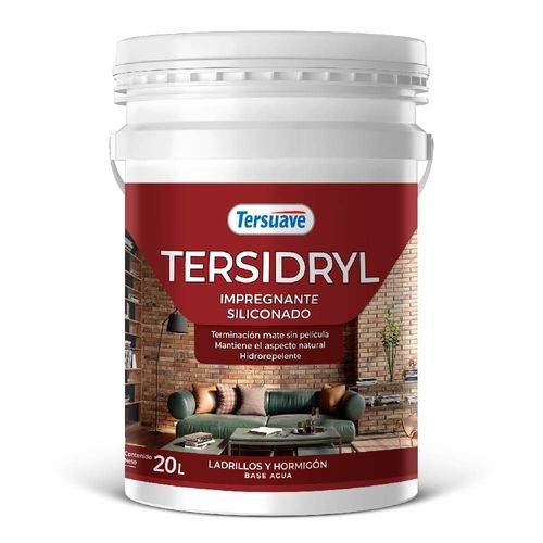 Tersidryl Impregnante Siliconado Ladrillos y Hormigón Base Agua Mate 20L Transparente