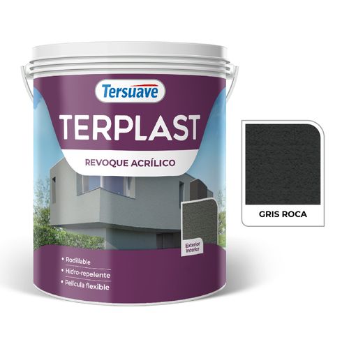 Terplast Revoq Acril Rodillable 5Kg Gris Roca