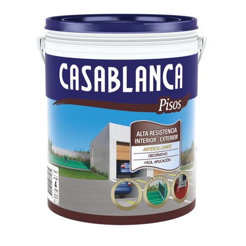 Pintura para Pisos Semi brillo 4L Amarillo Casablanca