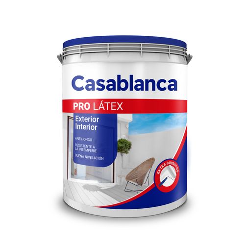 Latex Casablanca Pro Exterior Interior Mate 20L Blanco