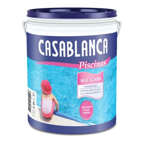 Latex Piscinas Acuosa Celeste  4Lts Casablanca