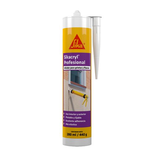 Sikacryl Profesional 280ml Blanco Cartucho Grietas
