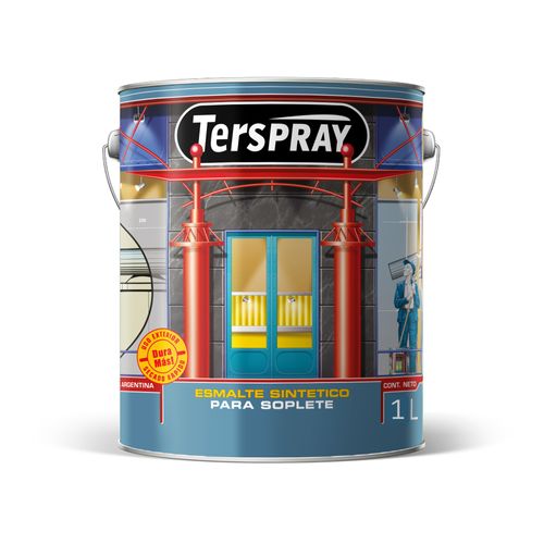 Terspray Esmalte Secado Rápido Brillante 1L Bermellon
