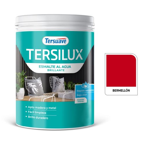 Esmalte Acuoso Brillante 1L Bermellon