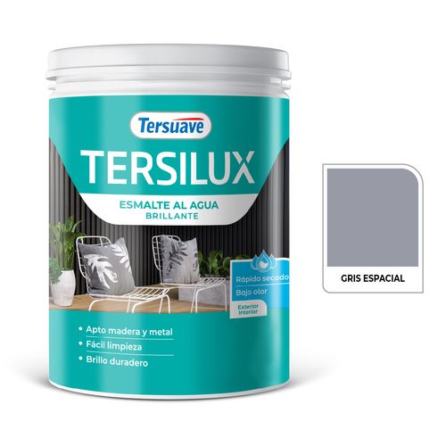 Esmalte Acuoso Brillante 1L Gris Espacial