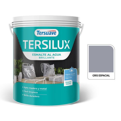 Esmalte Acuoso Brillante 4L Gris Espacial