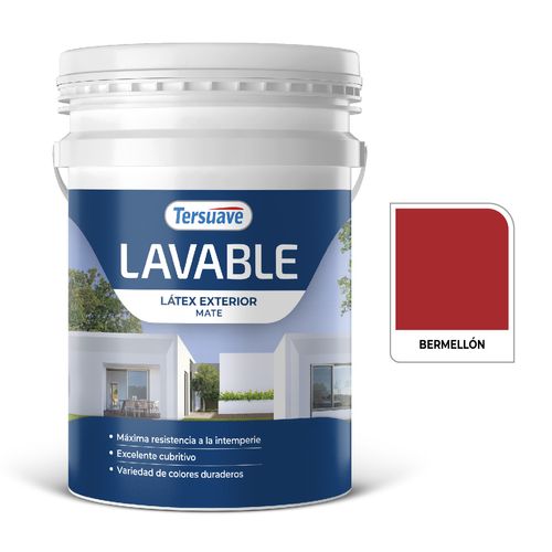 Latex Exterior Lavable Mate 20L Bermellon