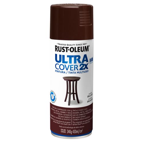 Aerosol Ultra Cover Marron Brillante 340G