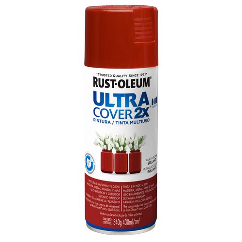 Aerosol Ultra Cover Rojo Colonial Brillante 340G