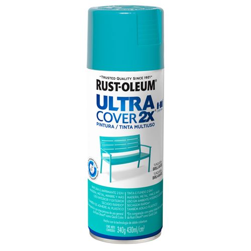 Aerosol Ultra Cover Turquesa Brillante 340G