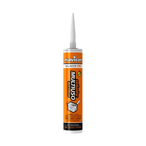 Sellador de grietas Multiuso Cartucho 450g Plavicon Blanco