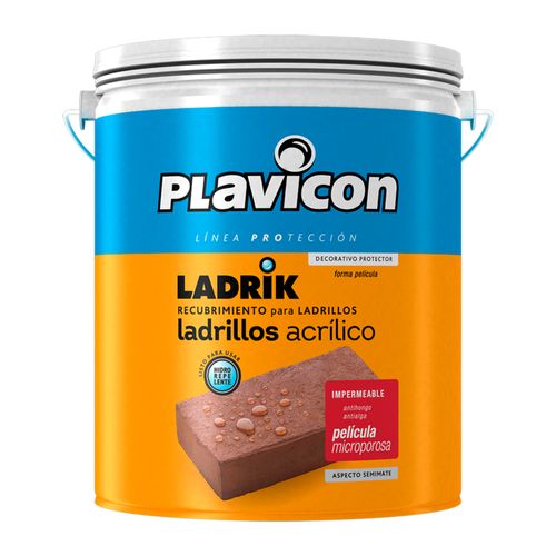 Plavicon Acrilico Ladrillos 4L Semimate