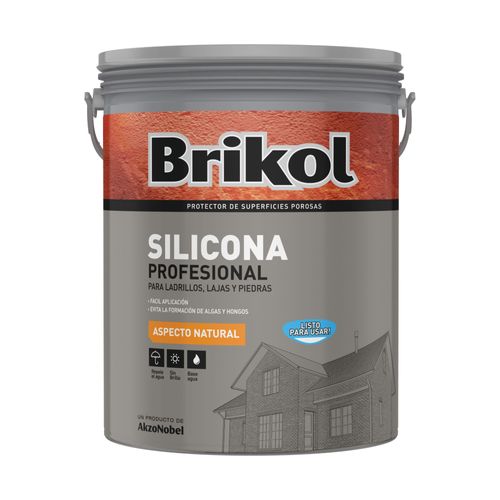 Impermeabilizante Ladrillos Brikol Silicona Profesional Incoloro 20L Acuoso