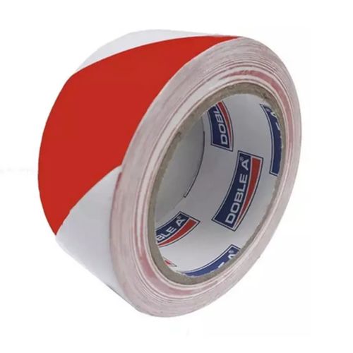 Cinta Demarcaci PVC 48mmx33 ROJO Y BLANCO