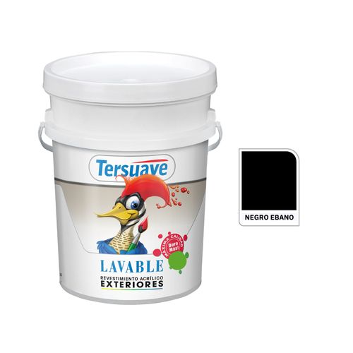 Latex Exterior Lavable Mate  1L Negro Ebano
